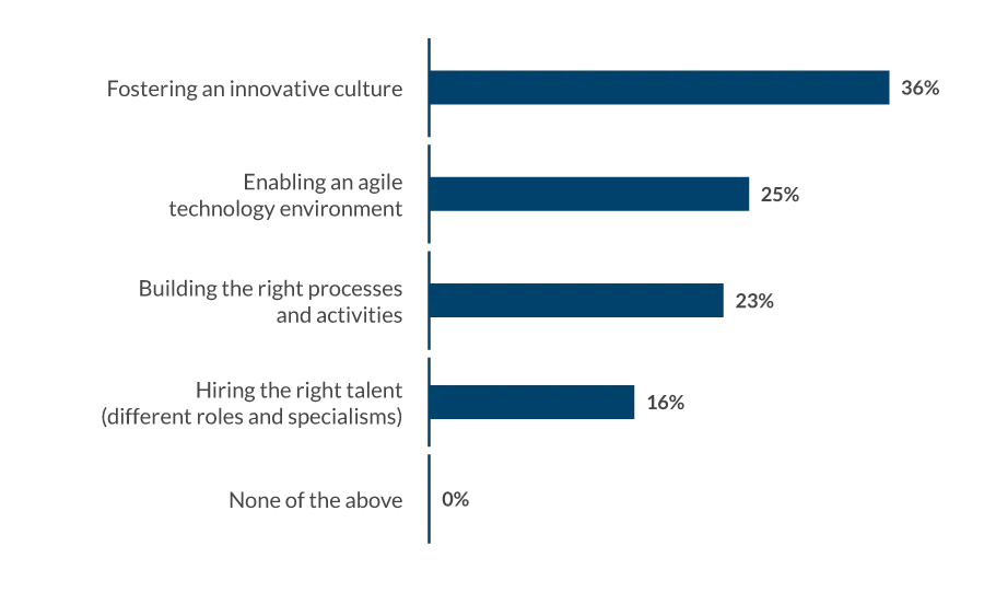 Which of the following areas do you consider the MOST important for maintaining an innovative organization?